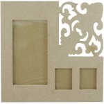 Képkeret, MDF 24 x 24 cm, faragással