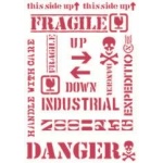 Stencil G méret 21x29,7 cm - Fragile