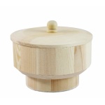 Fa kerek fedeles doboz 11 x 9 x 7 cm