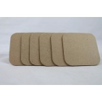 Poháralátét MDF, 9x9 cm, négyzet 6 db/szett