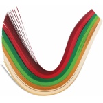 QUILLING papírszett - 30 cm x 5 mm - 300 db - Karácsonyi színek