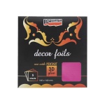 Dekorfólia metálmagenta 14 x 14 cm, 5 db/csomag