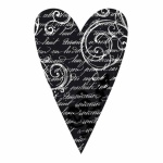 HD gumi pecsételő 7 x 11 cm - Heart