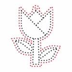 Fafigura, 5 db/csomag - virág 56