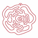 Fafigura, 6 db/csomag - rózsa 94