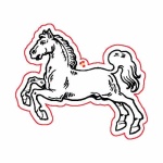 Fafigura, 5 db/csomag - ló 147