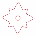 Fafigura, 5 db/csomag - csillag 186