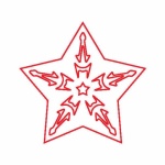 Fafigura, 5 db/csomag - csillag 194
