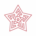 Fafigura, 5 db/csomag - csillag 197