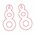 Fafigura, 6 db/csomag - füli alap 225