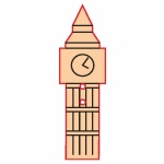 Fafigura gomb 48 – Big Ben 10 db/csomag