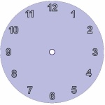 Fa óralap kerek arab számmal 1, 15 cm-es