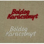 Filc felirat Boldog Karácsonyt 2 db (piros-fehér)