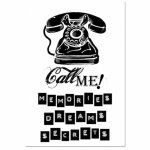 HD gumi pecsételő 7 x 11 cm - Call me telephone