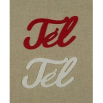 Filc felirat Tél 2 db (piros-fehér)