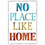 Stencil G méret 21x29,7 cm - No place like home