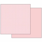 Kétoldalas papír, 31,5 x 30,5 cm - Szíves minta rózsaszín alapon