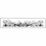 HD gumi pecsételő 4 x 18 cm - Vellum papír hatás