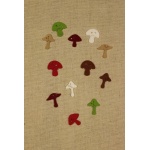 Filcfigura - Mini gomba, vegyes (12 db/cs)