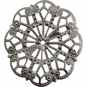 Fém díszítőelem, kerek 4 cm, 10 db/csomag