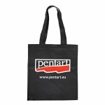 Bevásárlószatyor hosszúfülű 38 x 42 cm, fekete Pentart logoval