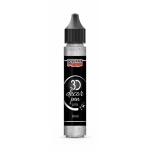 3D dekortoll csillogó 30 ml ezüst