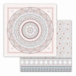 Kétoldalas papír 31,5x30 cm - Mandala csipkék