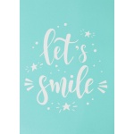 Szita-stencil 147 x 210 mm, let's smile