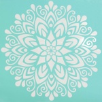 Szita-stencil 215 x 215 mm, mandala kör