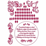 Stencil G méret 21 x 29,7 cm - Romantika sarkok