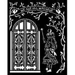 Vastag stencil 20x25 cm - Alice ajtó