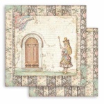 Scrapbooking papír két oldalas - Alice ajtó