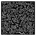 Vastag stencil cm 18X18 - Klimt spiralis minta