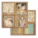 Scrapbooking papír két oldalas - Klimt 4 kártya