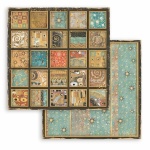 Scrapbooking papír két oldalas - Klimt négyzetes textúrák