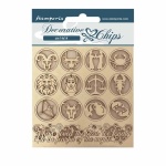 Chipboard 14x14 cm- Alkímia symbols