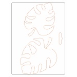 Home Decor stencil 17, 20 x 14,6 cm, 2 levél minta + levél
