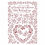 Stencil G méret cm 21x29,7 - Provence Home is where the heart is