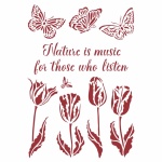 Stencil G méret cm 21x29,7 - Romantic Garden House tulipán