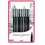 UNI PIN 8 darabos rajzmarker készlet "Draw and Sketch"