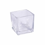 Üveg mécsestartó 7 x 7 x 7 cm