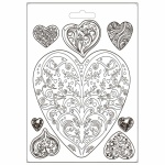 Lágy PVC öntőforma A5 - You and me szívek