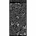 Vastag stencil cm 12X25 - Garden of Promises virágos kert