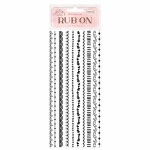 Rub-on cm 10,16x21,6 - Create Happiness fekete keret