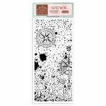 Vastag stencil cm 12X25 - Create Happiness - iránytű
