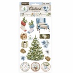 Chipboard cm 15x30 - Romantic Cozy winter