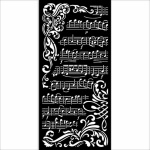 Vastag stencil 12x15 cm - Create Happiness music