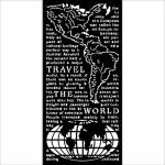 Vastag stencil 12x15 cm - Create Happiness The World