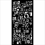 Vastag stencil 12x15 cm - Create Happiness letter and number