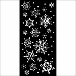Vastag stencil 12x15 cm - Christmas snowflakes